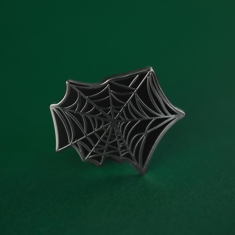 Extreme Largeness - Spider Web Métal broche - Noir/Couleur argent